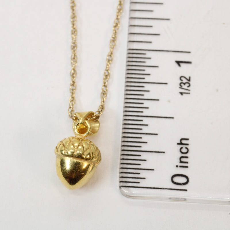 Gold 3-D Acorn Nut made in 14kt gold vermeil for him or her