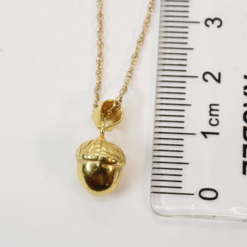 Gold 3-D Acorn Nut made in 14kt gold vermeil for him or her