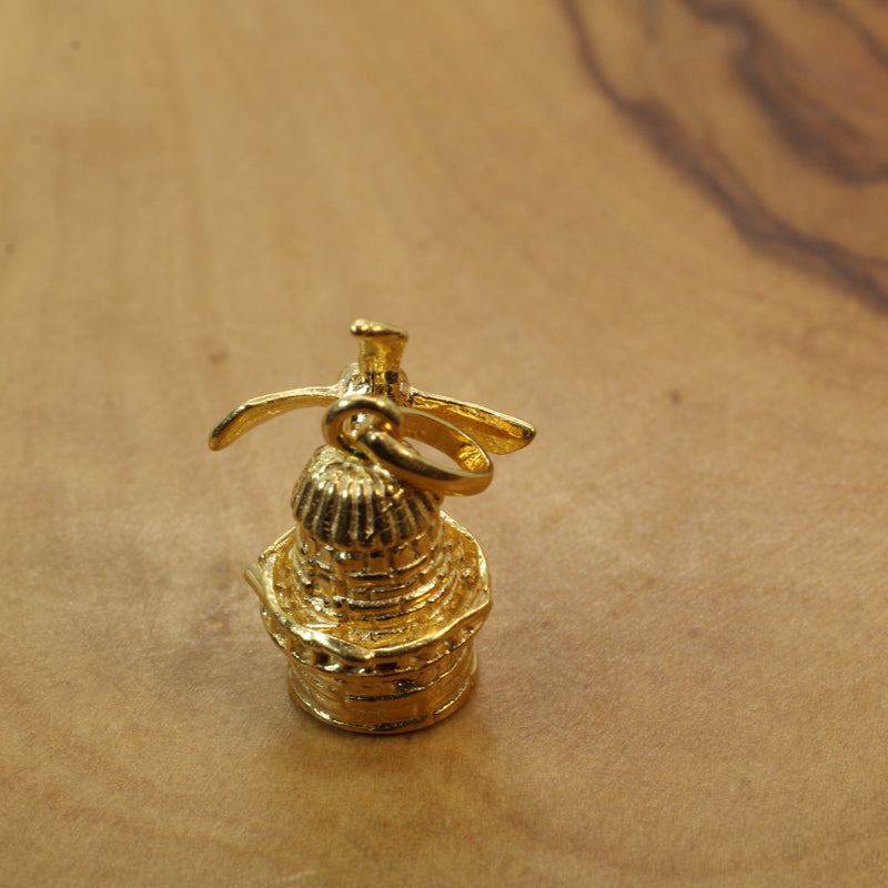Gold Historic Dutch Windmill Necklace for him or her made in 14kt gold vermeil