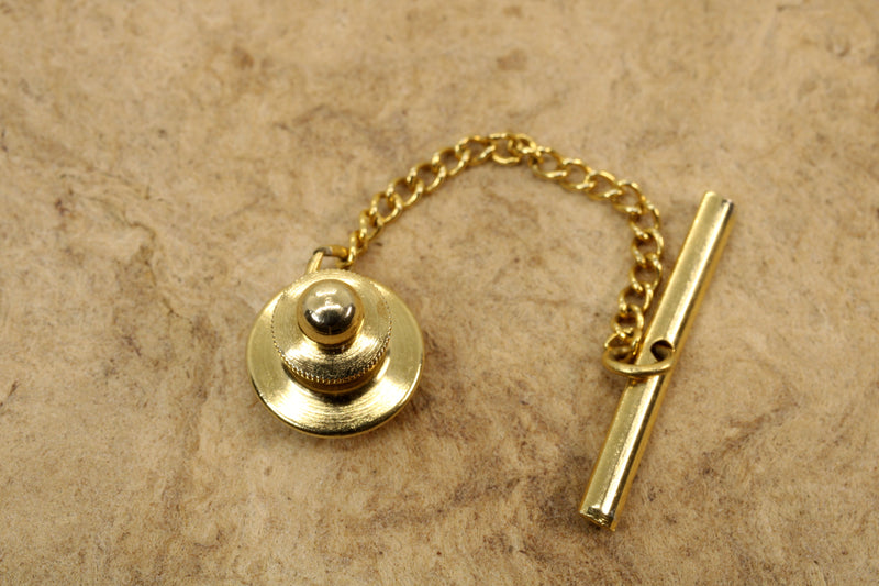 Gold Highland Bull Head Tie Tack made in 14kt gold vermeil for Him