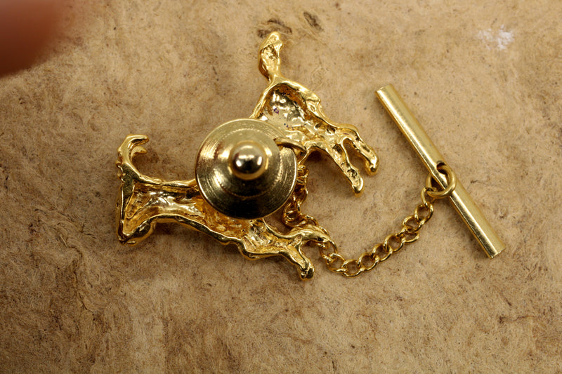 Gold GOAT Tie Tack Greatest of All Time Person 14kt gold vermeil