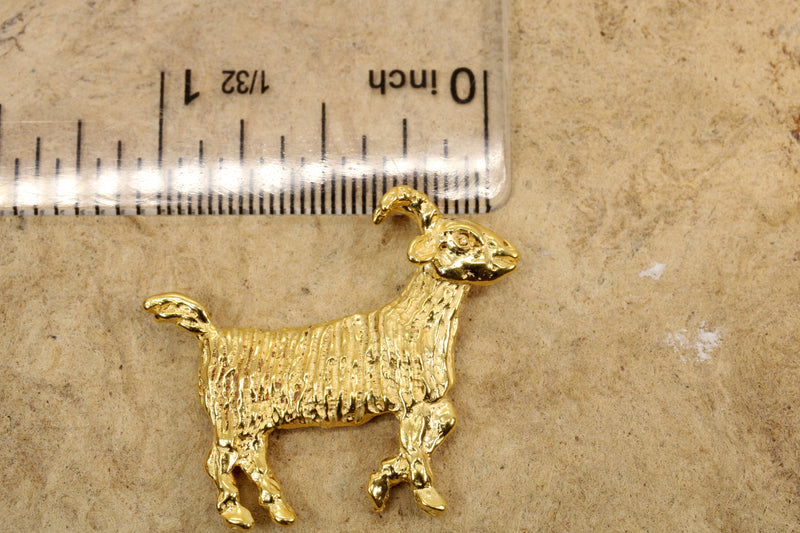 Gold GOAT Tie Tack Greatest of All Time Person 14kt gold vermeil