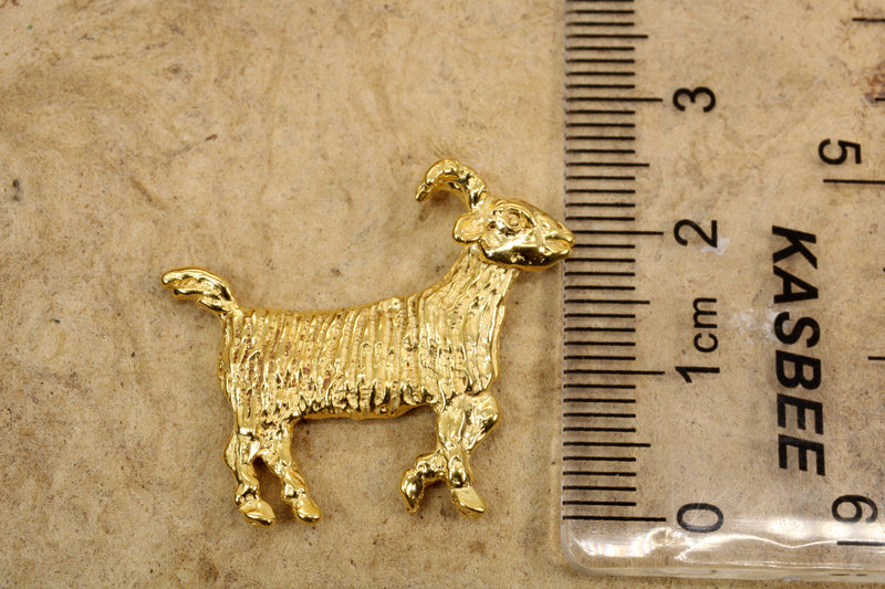 Gold GOAT Tie Tack Greatest of All Time Person 14kt gold vermeil