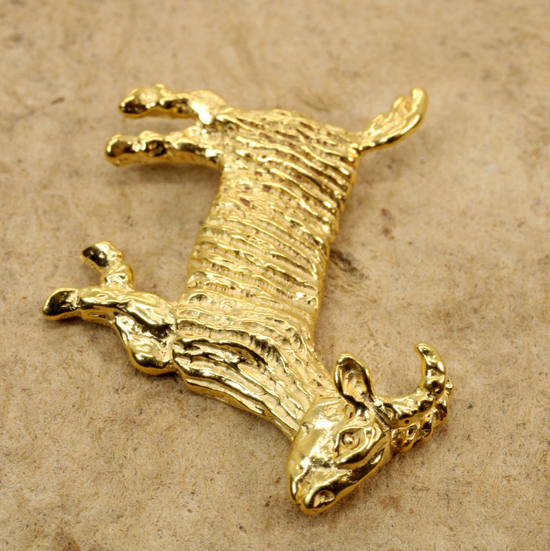 Gold GOAT Tie Tack Greatest of All Time Person 14kt gold vermeil