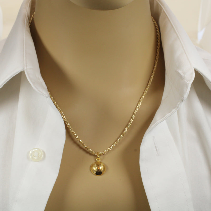 Gold Softball or Baseball Necklace for him or her made in 14kt gold vermeil