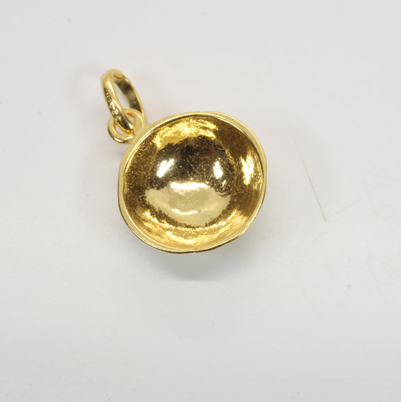 Gold Softball or Baseball Necklace for him or her made in 14kt gold vermeil