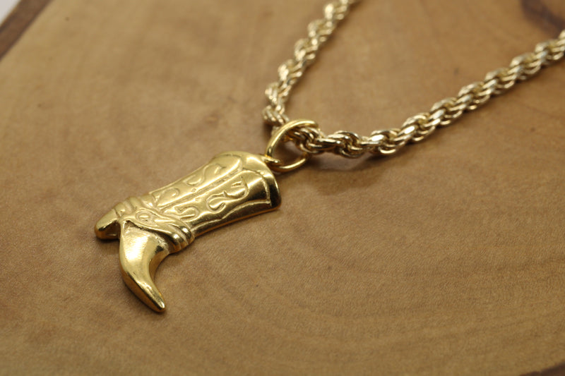 Gold Cowboy Goot Necklace for him or her made in gold vermeil