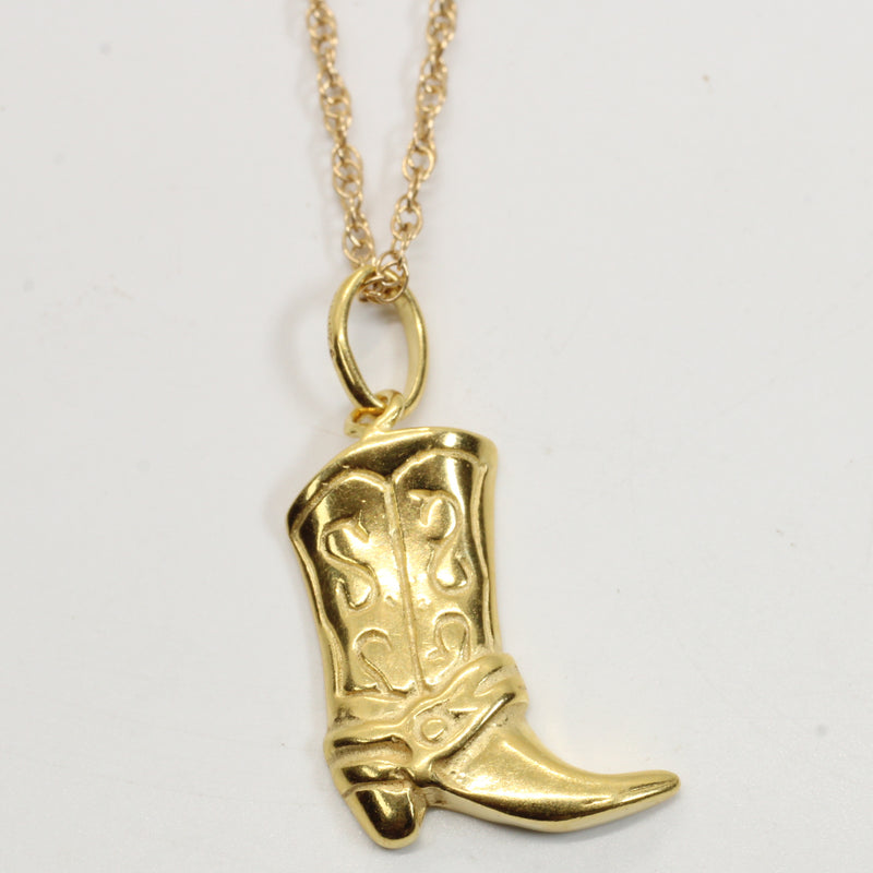 Gold Cowboy Goot Necklace for him or her made in gold vermeil