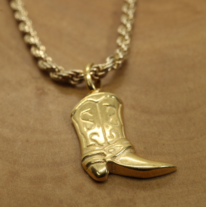 Gold Cowboy Goot Necklace for him or her made in gold vermeil