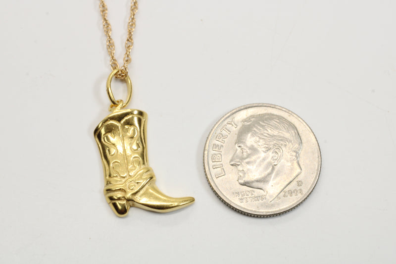 Gold Cowboy Goot Necklace for him or her made in gold vermeil