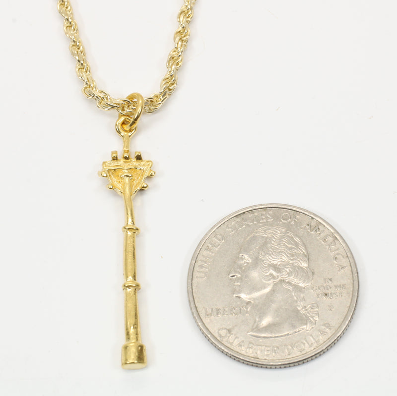 Gold Cell Tower Necklace for him or her made in 14kt gold vermeil