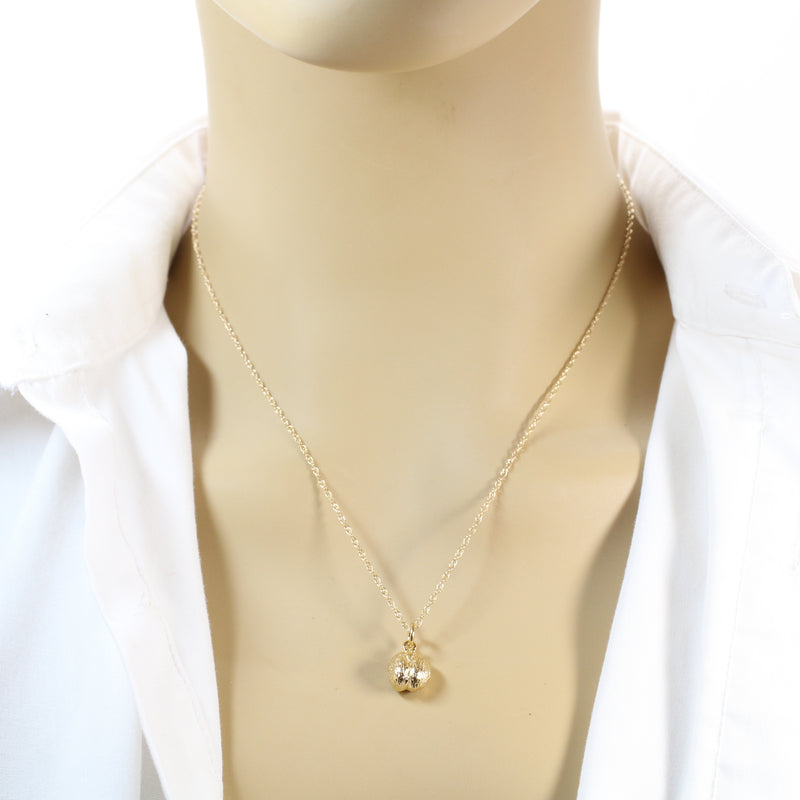 Gold Coco De mer Seed necklace, earrings, or charm in 14kt Vermeil