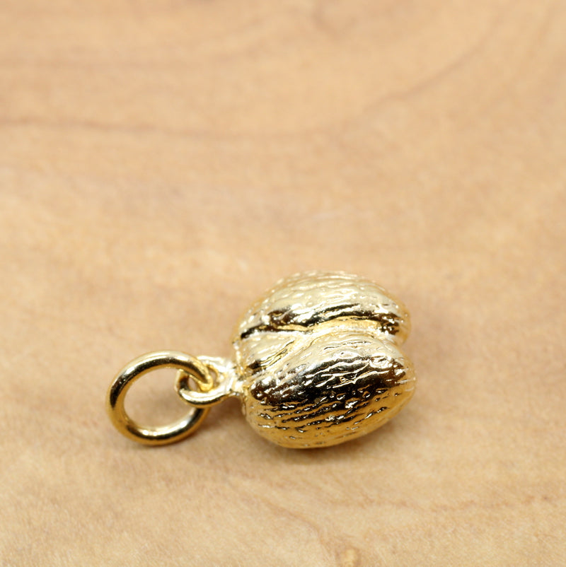 Gold Coco De mer Seed necklace, earrings, or charm in 14kt Vermeil