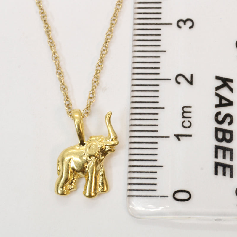 Gold Elephant Necklace in 14kt Gold Vermeil, Zoo Animal Gift