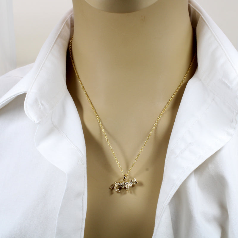 Prize Hereford Steer Necklace or Charm for her in 14kt Gold Vermeil