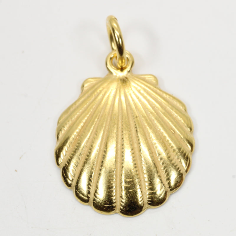 Gold Seashell Necklace or charm for her made in 14kt gold vermeil