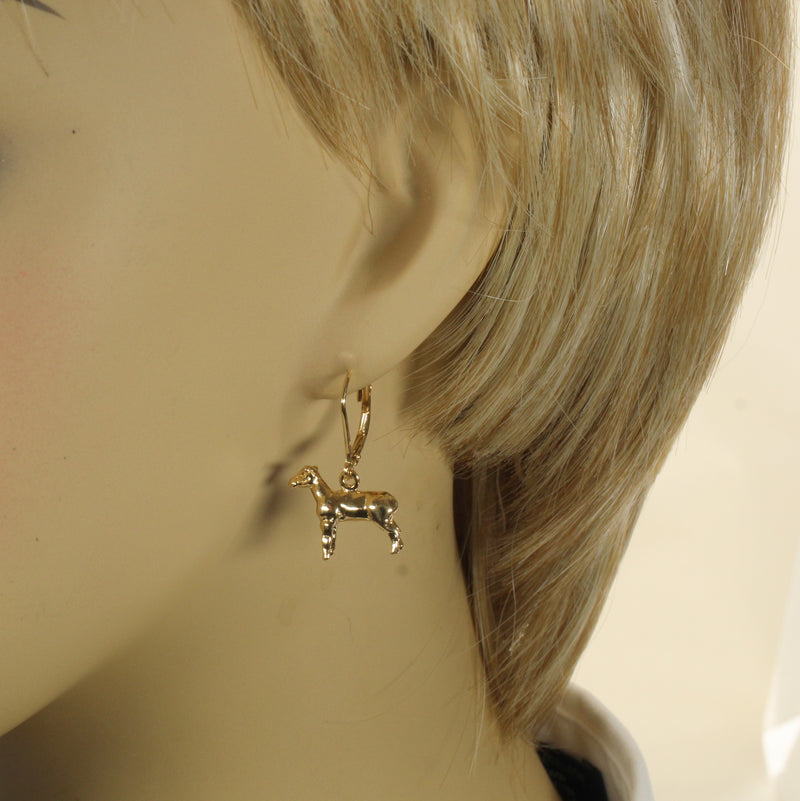 14kt gold Vermeil Show Lamb Earrings for Livestock show 4-H participant