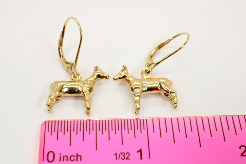 14kt gold Vermeil Show Lamb Earrings for Livestock show 4-H participant