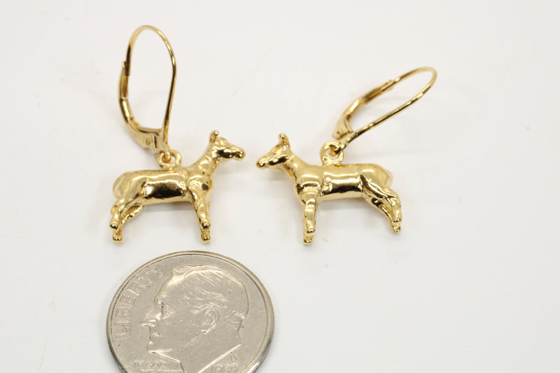 14kt gold Vermeil Show Lamb Earrings for Livestock show 4-H participant