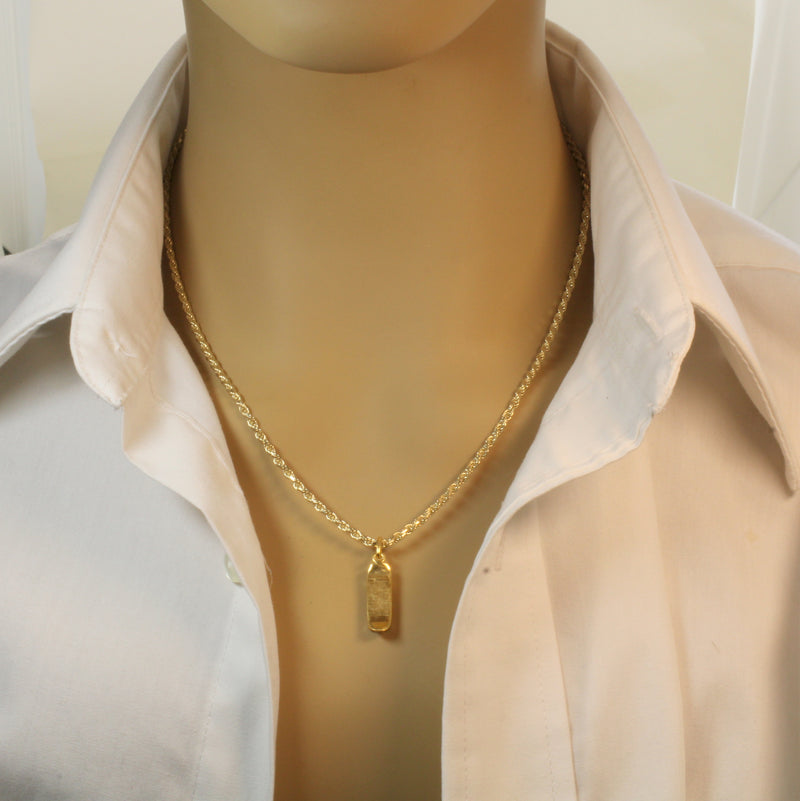 Gold Skateboard Necklace made in 14kt gold Vermeil for him or her