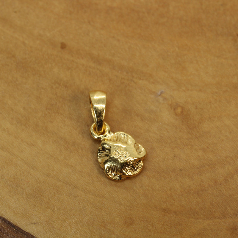 Tiny Gold Rose Flower Necklace made in 14kt Gold Vermeil for her