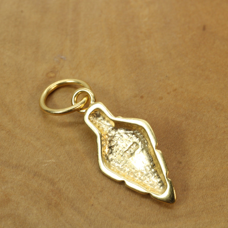Gold Arrowhead Necklace for him or her made in gold vermeil