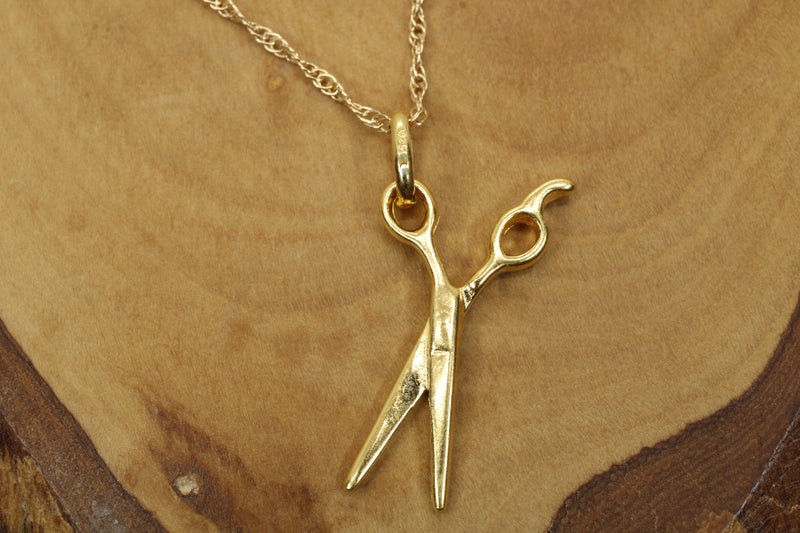 Gold Scissors Necklace for him or her made in 14kt gold vermeil