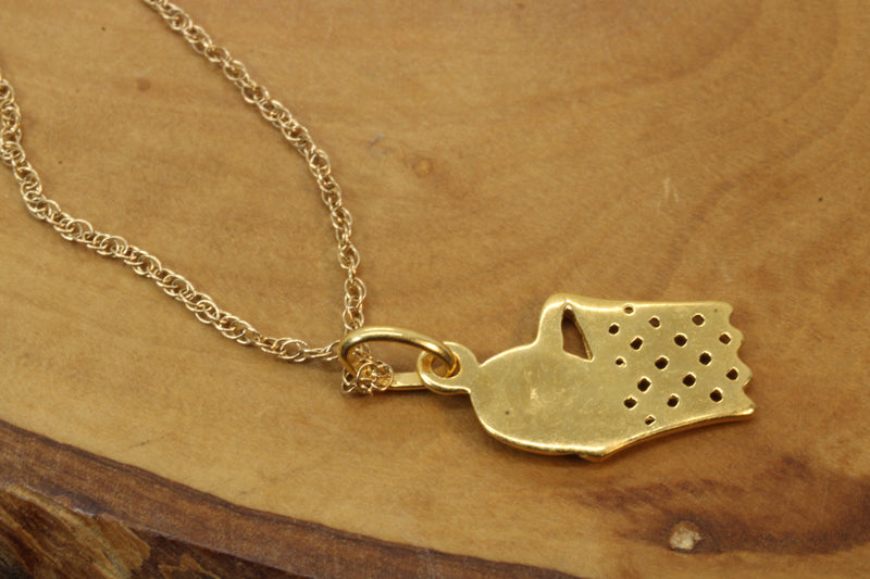 Gold Basketball in Hoop Necklace made in 14kt gold Vermeil for him or her