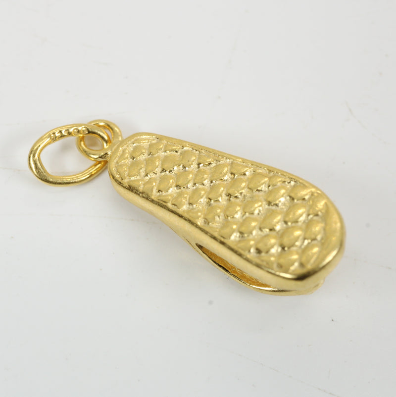Gold Flip Flop Beach Sandal Necklace for her made in 14kt gold vermeil