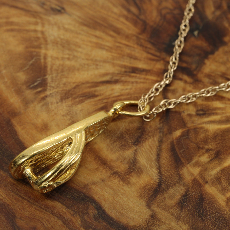 Gold Flip Flop Beach Sandal Necklace for her made in 14kt gold vermeil