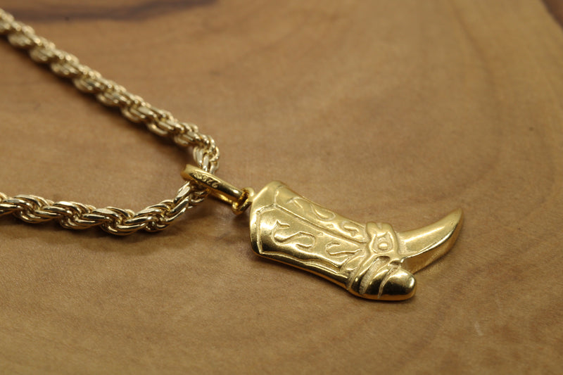 Gold Cowboy Goot Necklace for him or her made in gold vermeil