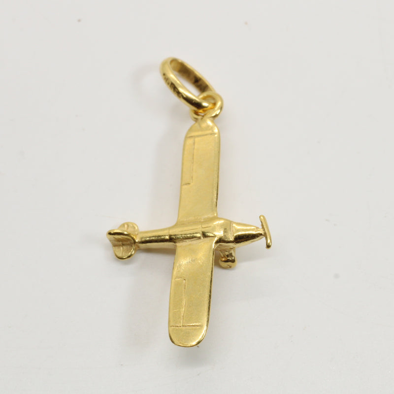 Gold Cessna Airplane Necklace for him or her made in gold vermeil