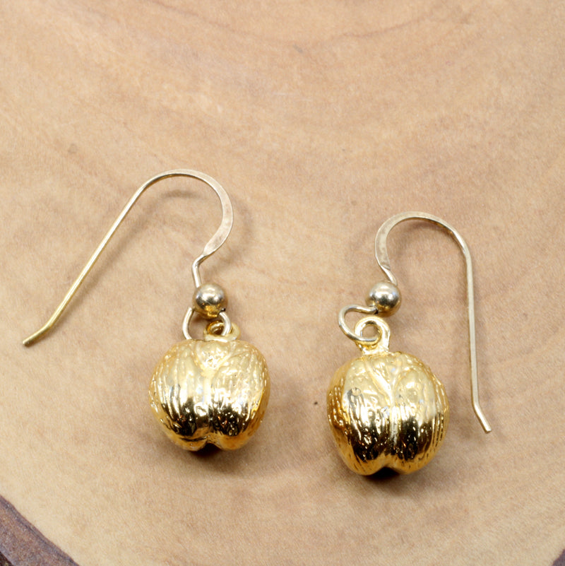 Gold Coco De mer Seed necklace, earrings, or charm in 14kt Vermeil