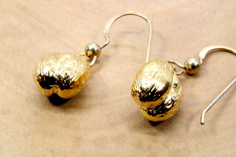 Gold Coco De mer Seed necklace, earrings, or charm in 14kt Vermeil