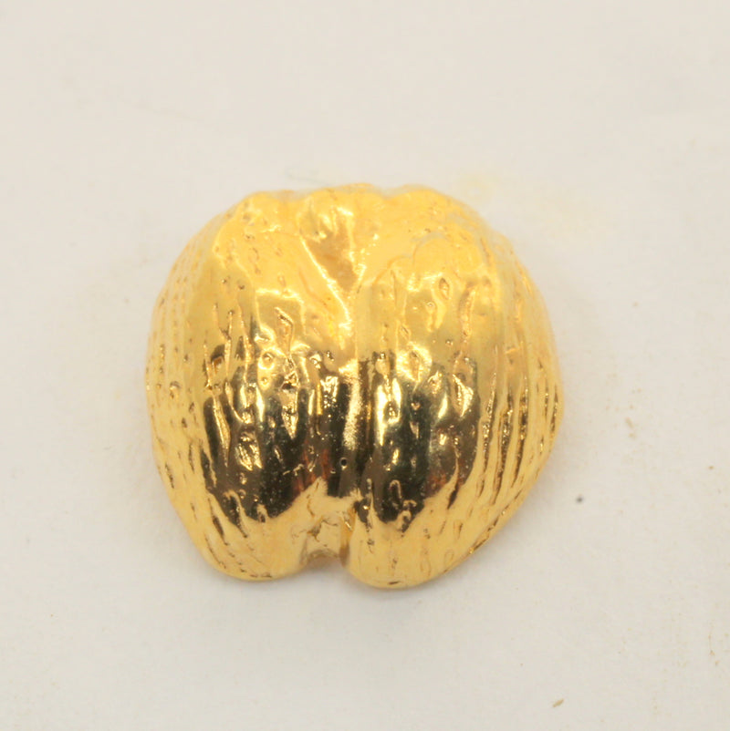 Gold Coco De mer Seed Tie Tack or Pin for Lapel or Hat