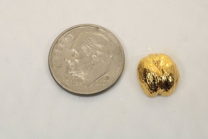Gold Coco De mer Seed Tie Tack or Pin for Lapel or Hat