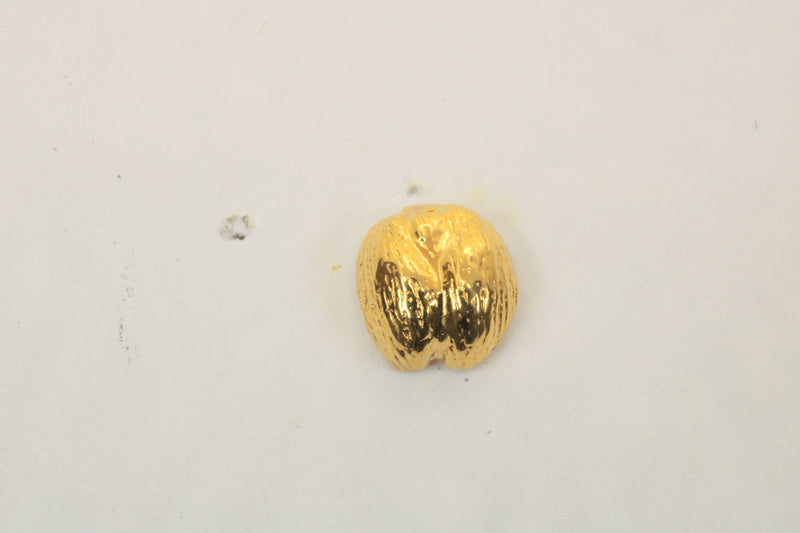 Gold Coco De mer Seed Tie Tack or Pin for Lapel or Hat
