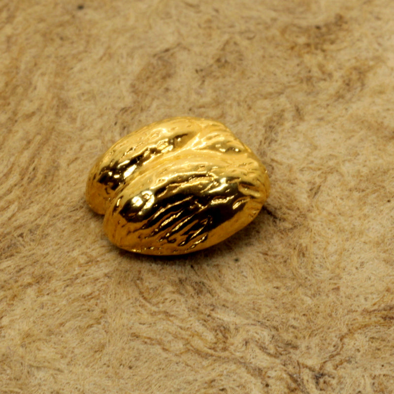 Gold Coco De mer Seed Tie Tack or Pin for Lapel or Hat