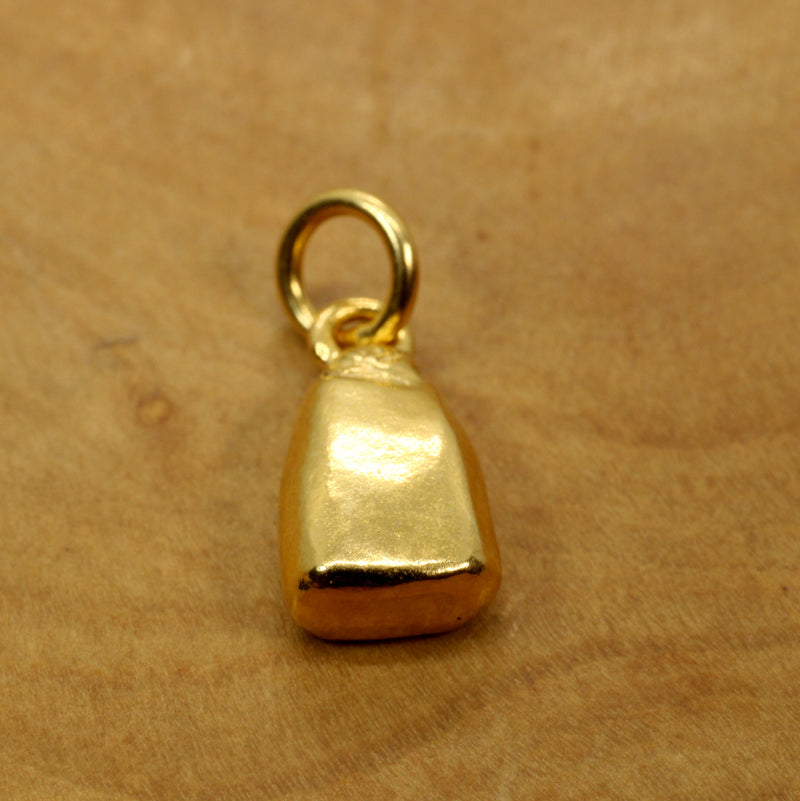 Gold Corn Kernel Necklace or charm made in 14kt Gold Vermeil Seed Corn