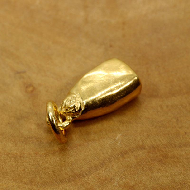Gold Corn Kernel Necklace or charm made in 14kt Gold Vermeil Seed Corn