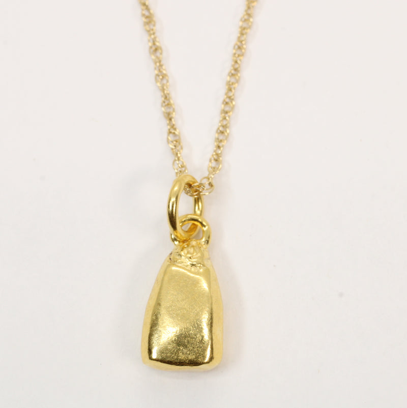 Gold Corn Kernel Necklace or charm made in 14kt Gold Vermeil Seed Corn