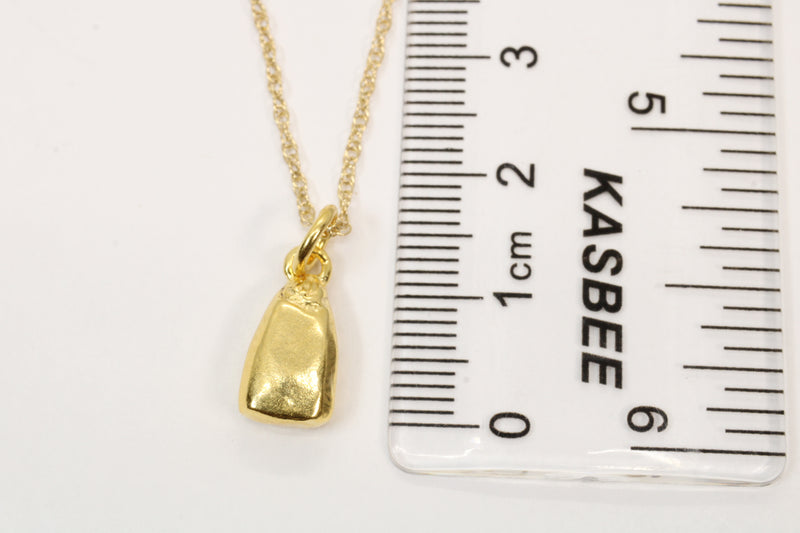 Gold Corn Kernel Necklace or charm made in 14kt Gold Vermeil Seed Corn