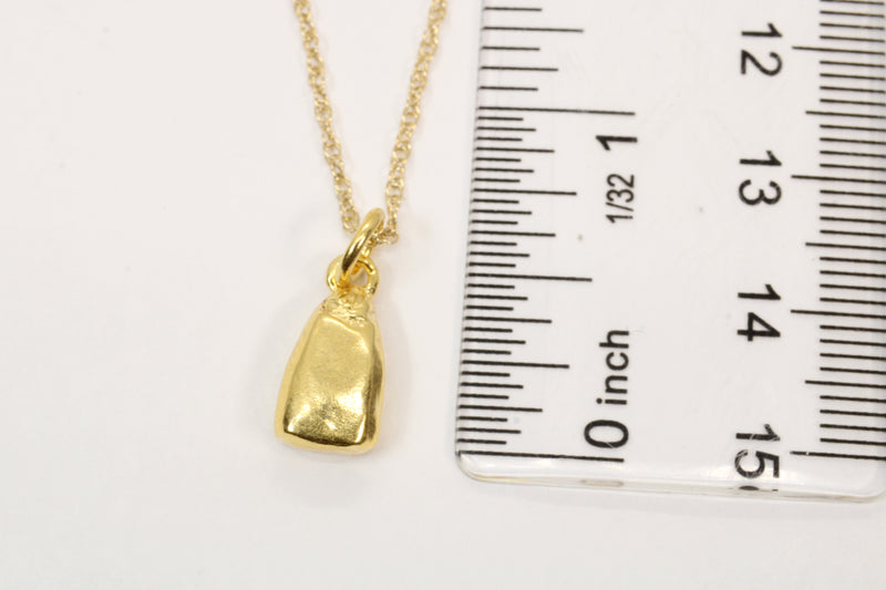 Gold Corn Kernel Necklace or charm made in 14kt Gold Vermeil Seed Corn