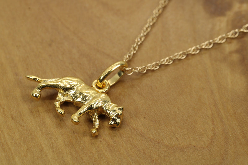 Gold Cougar Necklace for him or her made in gold vermeil