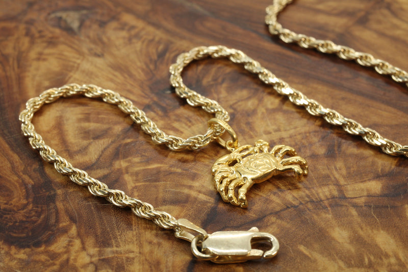 Gold Crab Necklace made in 14kt gold vermeil for him or her