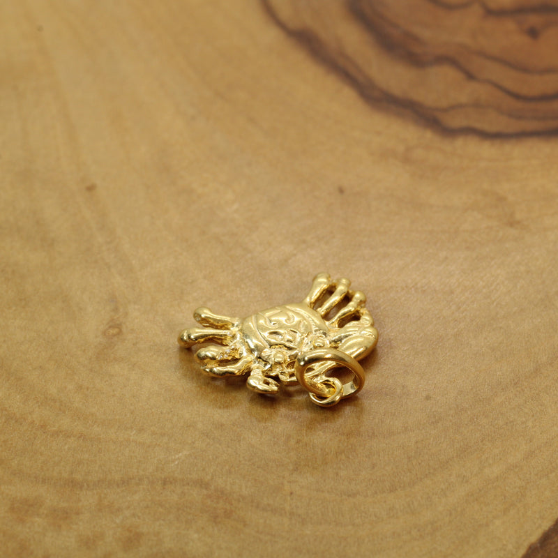 Gold Crab Necklace made in 14kt gold vermeil for him or her