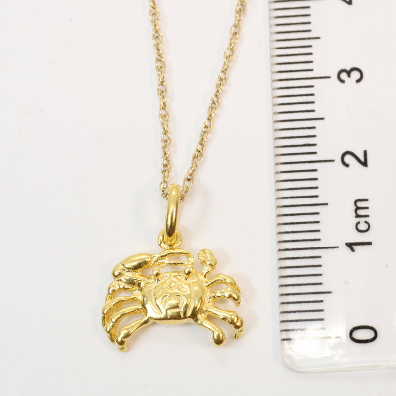 Gold Crab Necklace made in 14kt gold vermeil for him or her