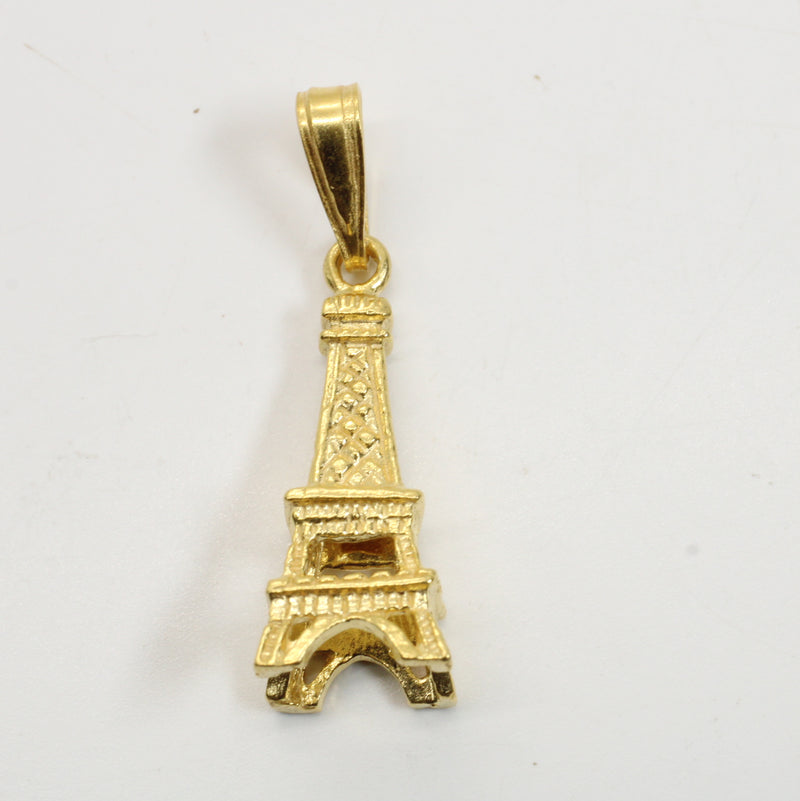 Gold Eiffel Tower Necklace for him or her made in gold vermeil