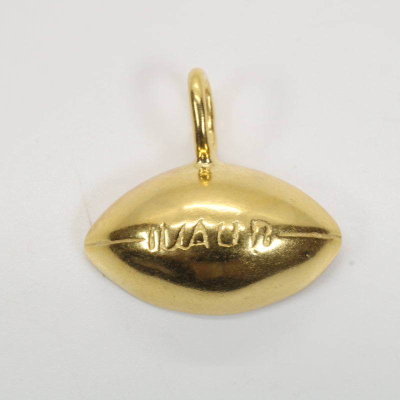 Gold Football Necklace for him or her made in 14kt gold vermeil