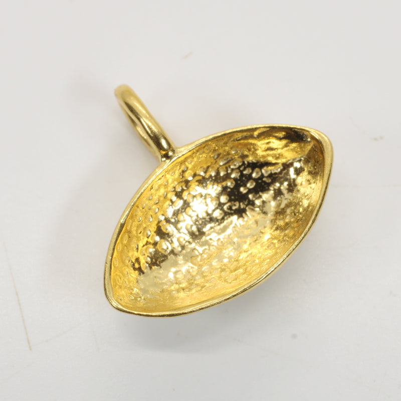 Gold Football Necklace for him or her made in 14kt gold vermeil